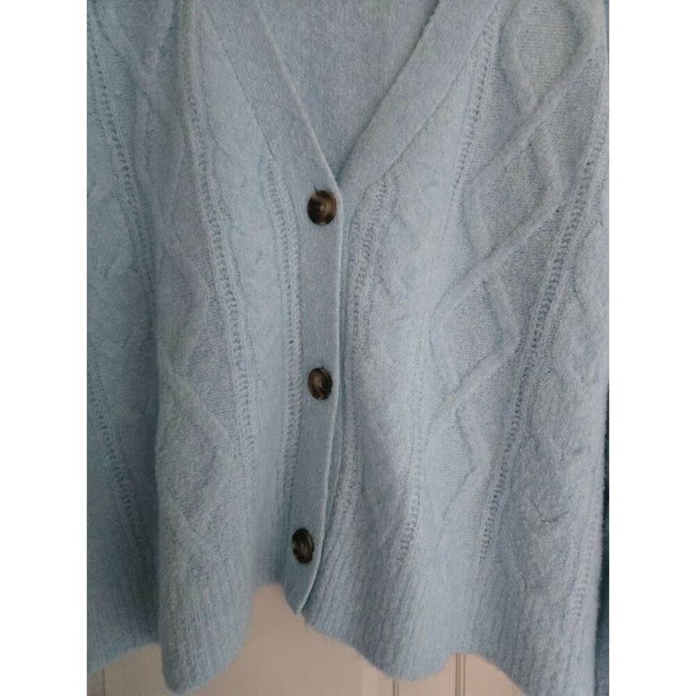 Auden Women's Sweater Cardigan, Light Blue - Size 1X - NEW - Picture 5 of 6